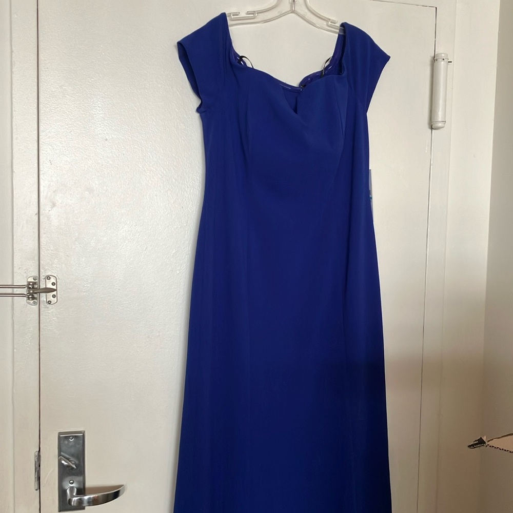 Blue evening gown by Calvin Klein, size 16, new never worn